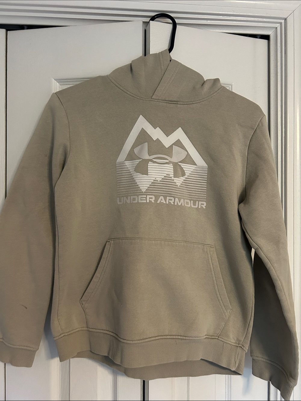 Under Armour Beige Logo Pullover Hoodie